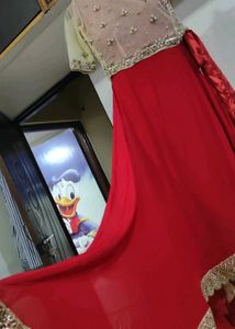 Partywear Dress With Dupatta And Jacket