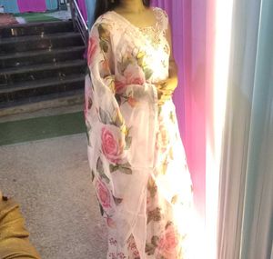 Elegant Floral Print Salwar Suit
