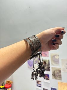 Silver Bangles Combo Of 2