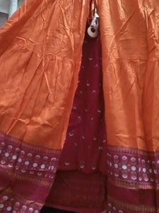Cotton Blend Festive Anarkali Kurti Set