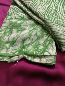 Green Patterned Saree