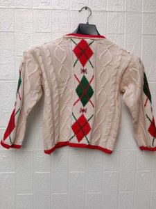 New With Tag Korean Patterned Knit Sweater