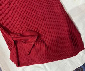 Branded Warm Maroon Fit Flare Dre