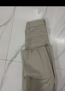 Wide Leg Beige Pants Size - 24