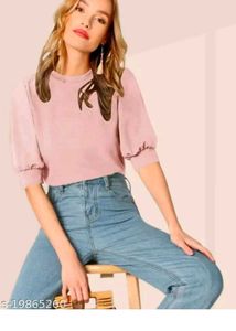 Pink Puff Sleeve Top