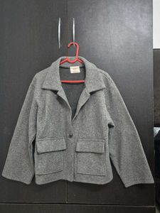 Gray Cropped Jacket