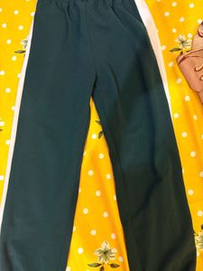 Green &amp; White Track Pants