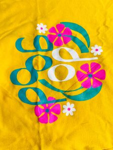 Mustard Cotton Printed Top