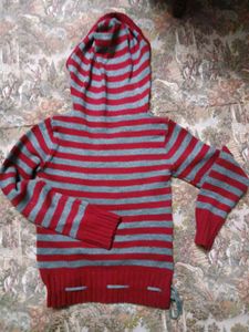 Striped Red &amp; Grey Sweater