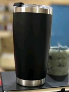 Black Tumbler and Lid With Thermal control.