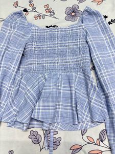 Plaid Long Sleeve Top