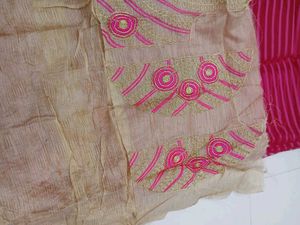 Cotton Silk Saree With Embroidery Blouse