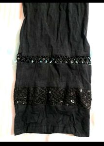 Black Embroidered Pants