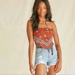 FOREVER 21orange Floral Bandana