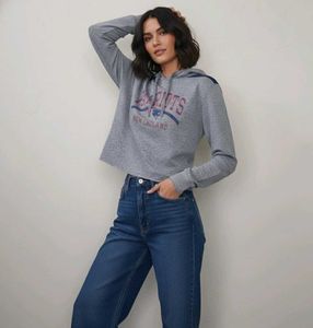 New England Patriots Cropped Hoodie