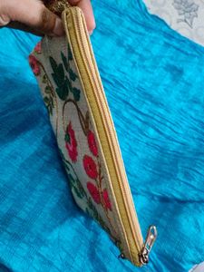 Embroidered Clutch