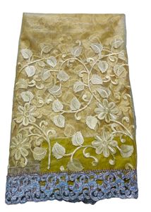 Yellow Net Saree