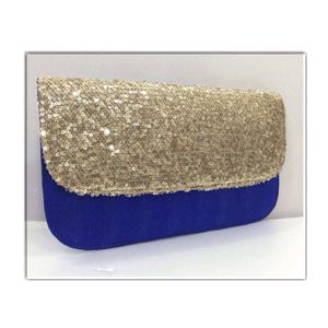 Silk Sequins Envelope Clutch cum Sling