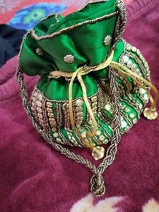Green Potli Bag