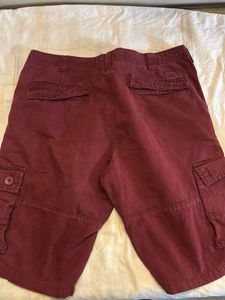 Maroon Cargo Shorts