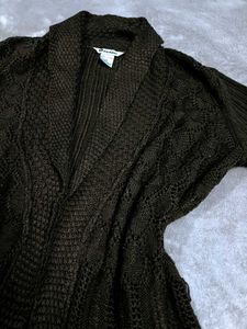 Dark Olive Green Front Open Sweater