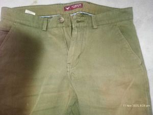 Olive Green Casual Pants