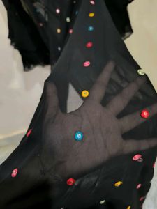 Black sharara with jacket.