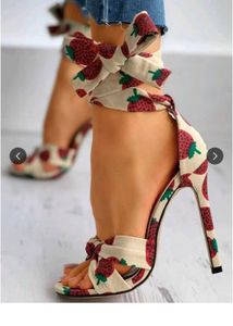 Strawberry Print Heels
