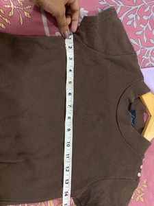 Brown Fitted Top Women