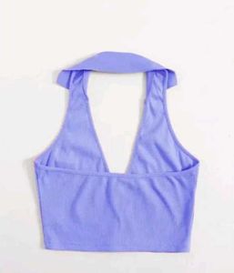 Redamancii Women Sleveeless Polo Collar Ribbed Sol