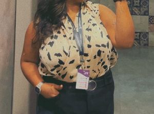 Chic Animal Print Top