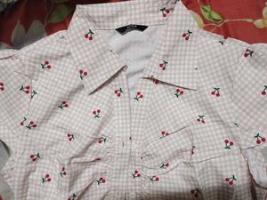 shein Cute Cherry Print Top