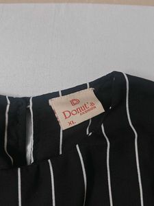 Striped Floral Cuff Top