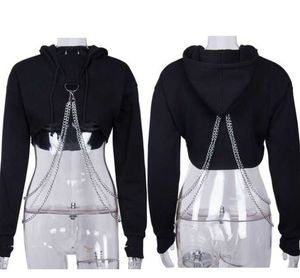 Urbanic Gothic Crop Hoodie Top