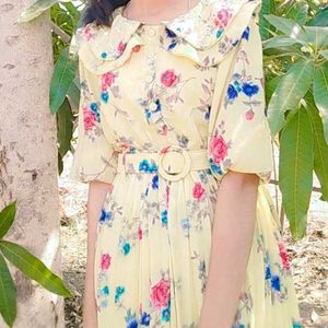 Floral Print Fit &amp; Flare Dress