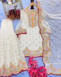Sara Ali Khan White Sharara Set
