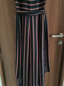 Tokiyo Talkies Blue Striped Culotte Jumpsuit - S