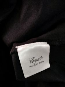 Voguish Printed Tie Up Black Top