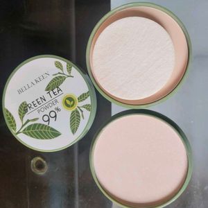 BELLA KEEN Green Tea 99% 2in1 Face Compact Powder