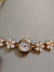 Rose Gold Flower Watch &amp; Bracelet Set