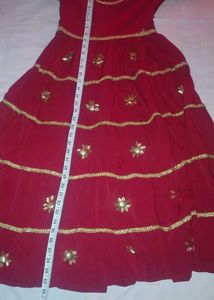 Elegant Red Ethnic Dress