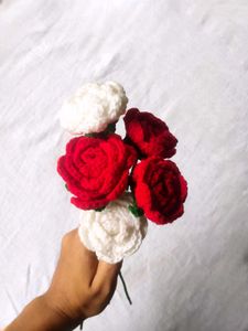 Crochet Red Roses