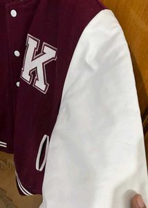 KOREA UNIVERSITY MAROON VARSITY JACKET