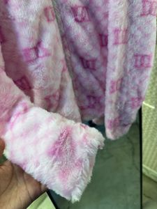 Pink Fuzzy Zip-Up Jacket