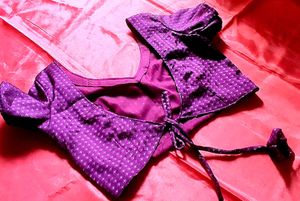 Purple Blouse With Sexy Back