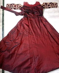 Elegant Maroon Ethnic Gown