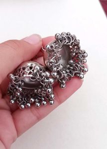 Silver Jhumka