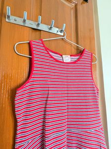 Striped Sleeveless Casual Dress