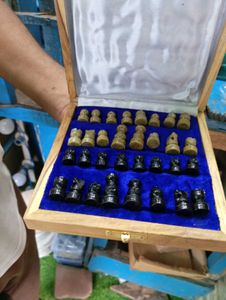 Crocon Marble and Wooden Chess Set – 6 Inch