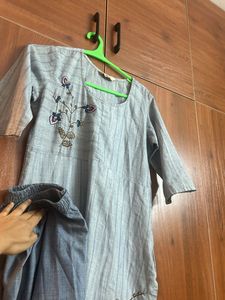 Few Time Worn Pure Cotton Khadi Kurta Set